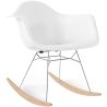 Sedia a Dondolo - Design Scandinavo - Gambe in Legno e Metallo - Nordika image 7