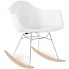 Sedia a Dondolo - Design Scandinavo - Gambe in Legno e Metallo - Nordika image 7