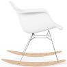 Sedia a Dondolo - Design Scandinavo - Gambe in Legno e Metallo - Nordika image 7