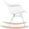 Sedia a Dondolo - Design Scandinavo - Gambe in Legno e Metallo - Nordika image 7
