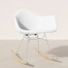 Sedia a Dondolo - Design Scandinavo - Gambe in Legno e Metallo - Nordika image 7