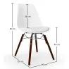 Sedia da Pranzo con Cuscino - Design Scandinavo e Gambe in Legno Scuro - Skögur image 7