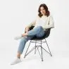 Sedia da Pranzo - Design Scandinavo e Gambe in Metallo Nero - Nordika image 7
