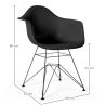 Sedia da Pranzo - Design Scandinavo e Gambe in Metallo Nero - Nordika image 7