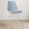 Sedia da Pranzo con Cuscino - Design Scandinavo e Gambe in Metallo - Skögur image 7
