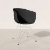 Sedia da Pranzo - Design Scandinavo - Gambe Cromate - Polin image 7