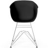 Sedia da Pranzo - Design Scandinavo - Gambe Cromate - Polin image 7