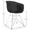Sedia da Pranzo - Design Scandinavo - Gambe Cromate - Polin image 7