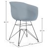 Sedia da Pranzo - Design Scandinavo - Gambe Nere - Polin image 7