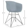 Sedia da Pranzo - Design Scandinavo - Gambe Nere - Polin image 7