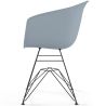 Sedia da Pranzo - Design Scandinavo - Gambe Nere - Polin image 7