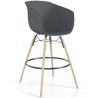 Sgabello da Bar - Design Scandinavo - Gambe in Legno Naturale - Melania image 7
