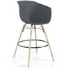 Sgabello da Bar - Design Scandinavo - Gambe in Legno Naturale - Melania image 7