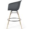 Sgabello da Bar - Design Scandinavo - Gambe in Legno Naturale - Melania image 7