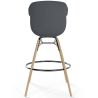 Sgabello da Bar - Design Scandinavo - Gambe in Legno Naturale - Melania image 7
