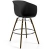 Sgabello da Bar - Design Scandinavo - Gambe in Legno Scuro - Pirela image 7