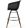 Sgabello da Bar - Design Scandinavo - Gambe in Legno Scuro - Pirela image 7