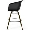 Sgabello da Bar - Design Scandinavo - Gambe in Legno Scuro - Pirela image 7