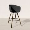 Sgabello da Bar - Design Scandinavo - Gambe in Legno Scuro - Pirela image 7