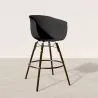 Sgabello da Bar - Design Scandinavo - Gambe in Legno Scuro - Pirela image 7