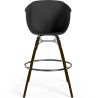 Sgabello da Bar - Design Scandinavo - Gambe in Legno Scuro - Pirela image 7