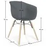 Sedia da Pranzo - Design Scandinavo - Gambe in Legno Naturale - Polin image 7