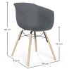 Sedia da Pranzo - Design Scandinavo - Gambe in Legno Naturale - Polin image 7