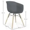 Sedia da Pranzo - Design Scandinavo - Gambe in Legno Naturale - Polin image 7