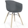 Sedia da Pranzo - Design Scandinavo - Gambe in Legno Naturale - Polin image 7