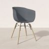 Sedia da Pranzo - Design Scandinavo - Gambe in Legno Naturale - Polin image 7