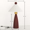 Lampada da tavolo con base in legno e paralume in cemento bianco - Ambiana image 7
