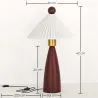Lampada da tavolo con base in legno e paralume in cemento bianco - Ambiana image 7