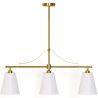 Lampada a Sospensione in Metallo Dorato Anticato con 3 Paralumi - Bubles image 7