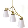 Lampada a Sospensione in Metallo Dorato Anticato con 3 Paralumi - Bubles image 7