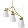 Lampada a Sospensione in Metallo Dorato Anticato con 3 Paralumi - Bubles image 7