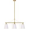 Lampada a Sospensione in Metallo Dorato Anticato con 3 Paralumi - Bubles image 7