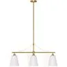 Lampada a Sospensione in Metallo Dorato Anticato con 3 Paralumi - Bubles image 7