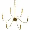 Lampada a sospensione dorata a 6 bracci – Stile lampadario moderno in metallo - Vintessa image 7