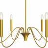 Lampada a sospensione dorata a 6 bracci – Stile lampadario moderno in metallo - Vintessa image 7