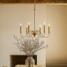 Lampada a sospensione dorata a 6 bracci – Stile lampadario moderno in metallo - Vintessa image 7