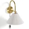 Lampada da Parete Vintage Dorata con Spina e Interruttore - Boly image 7
