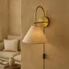 Lampada da Parete Vintage Dorata con Spina e Interruttore - Boly image 7