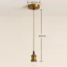 Cavo per lampada a sospensione dorato anticato con altezza regolabile - Berrey image 7