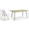 Pack Tavolo Hairpin (90x150 cm) + 6 Sedie da Pranzo Nordic Skögur image 7