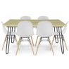 Pack Tavolo Hairpin (90x150 cm) + 6 Sedie da Pranzo Nordic Skögur image 7