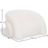 Poltrona Moderna Rivestita In Tessuto Bouclé Bianco Crema – Design Curvo E Confortevole - Gab image 7