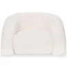 Poltrona Moderna Rivestita In Tessuto Bouclé Bianco Crema – Design Curvo E Confortevole - Gab image 7