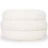 Poltrona Moderna Rivestita In Tessuto Bouclé Bianco Crema – Design Curvo E Confortevole - Gab image 7