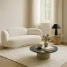 Divano Curvo Rivestito In Bouclé Bianco – Design Moderno Ed Elegante - Sorela image 7