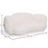 Divano Curvo Rivestito In Bouclé Bianco – Design Moderno Ed Elegante - Sorela image 7